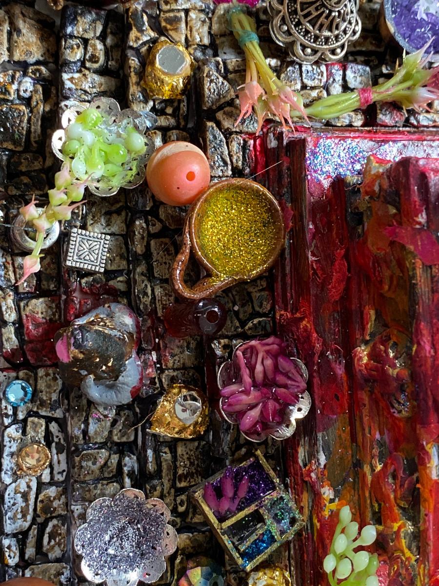 The Blood Stupa Geode | Interior detail