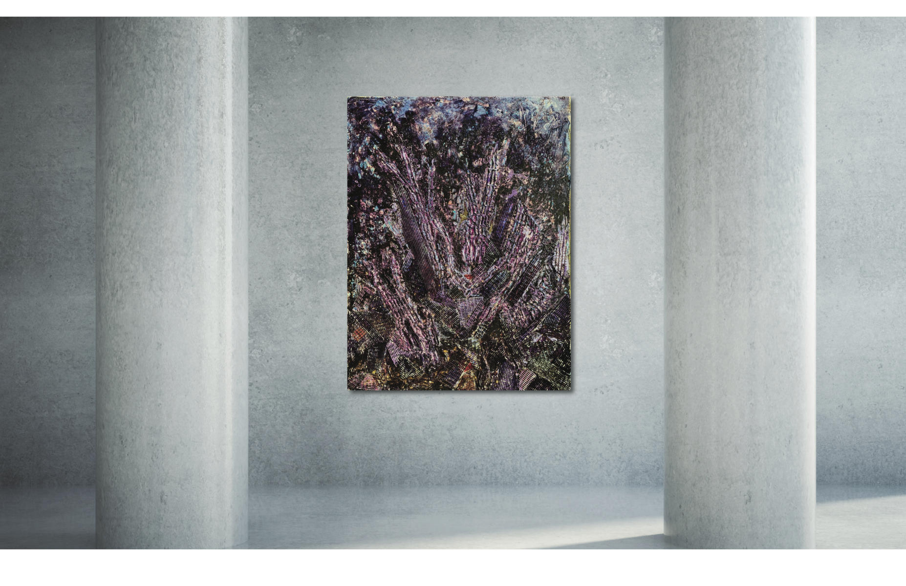 Shards | "Violet Alert" | Approximate unframed scale view.