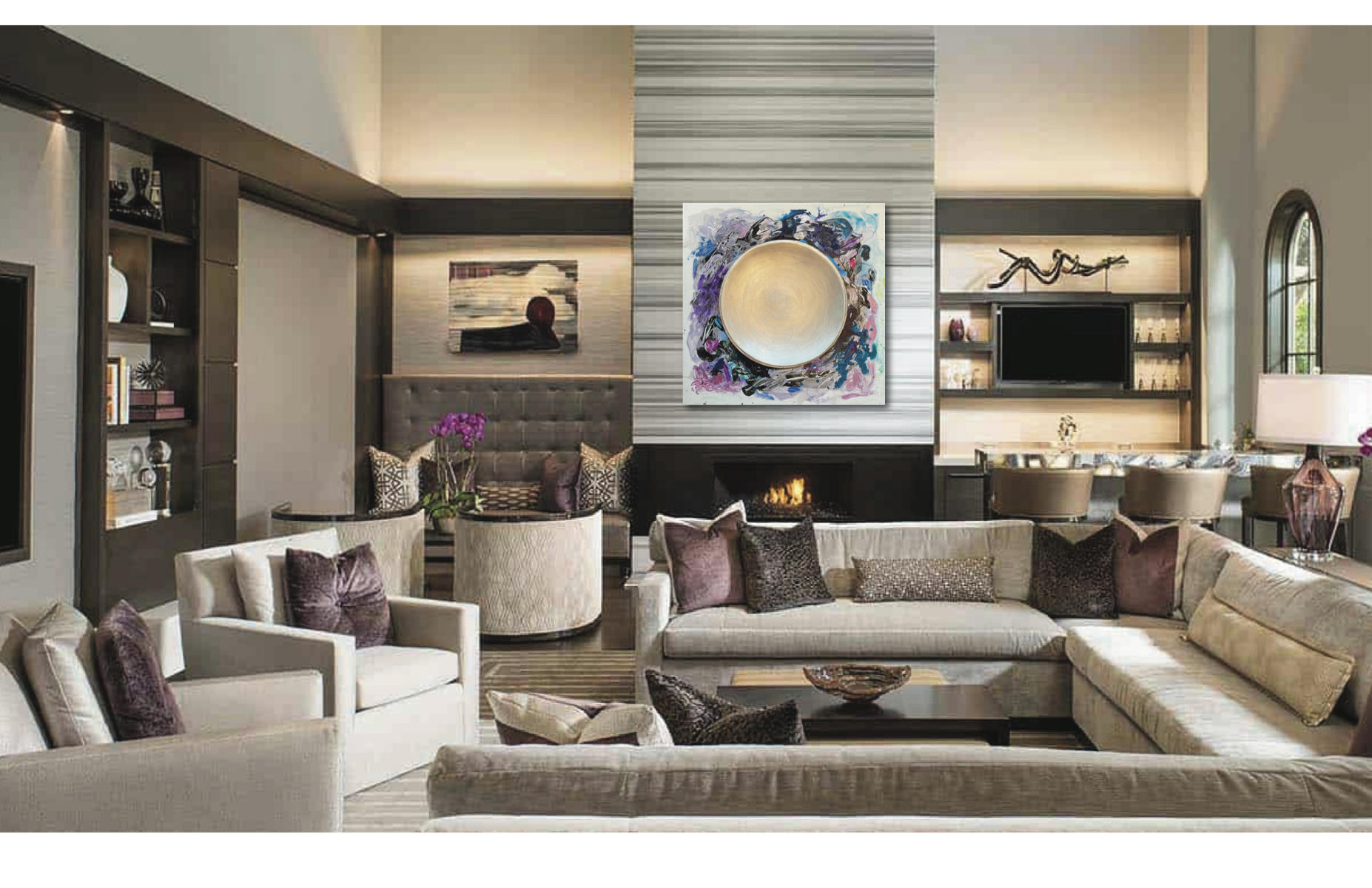 "Iridescent White Hosts | Approximate unframed scale view