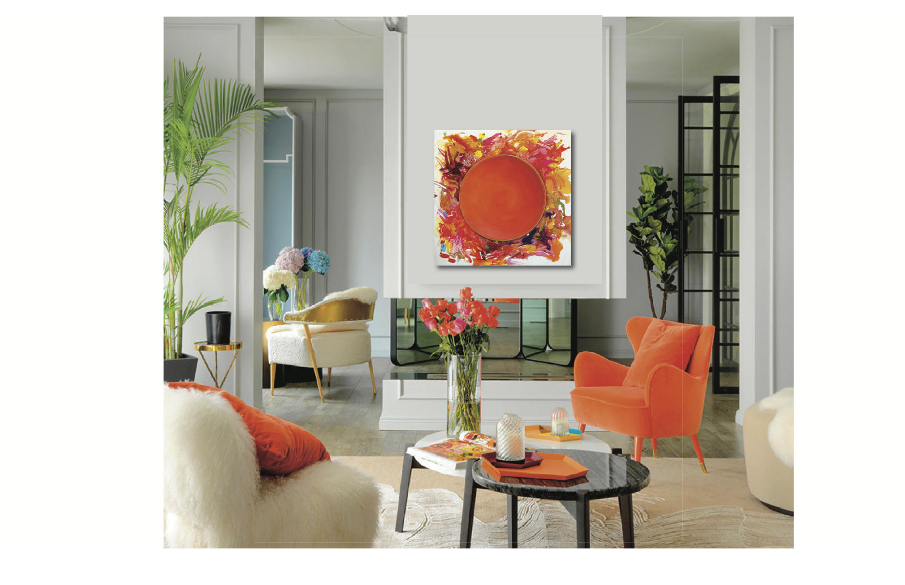 "Orange Host" | Approximate unframed scale view