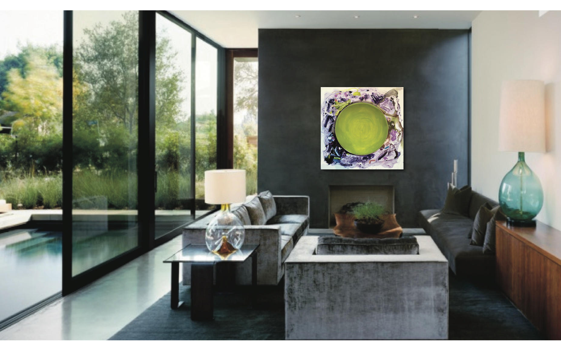 "Spring Green Host" | Approximate unframed scale view