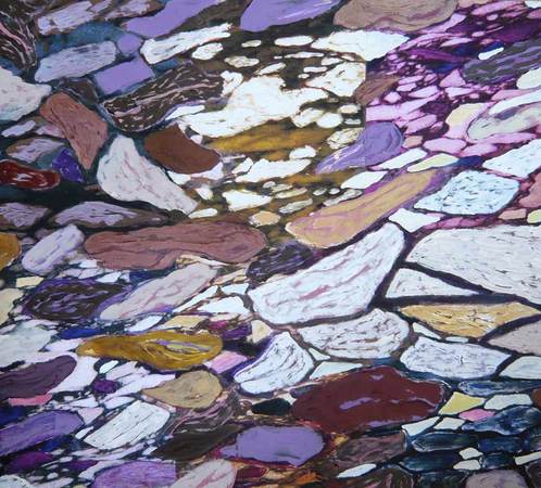 Ice | "6 Moments #3" | Oils, acrylics, ceramic fixative, marble, photography & ink-jet printing on masonite panels | 38" X 34" | 2009 