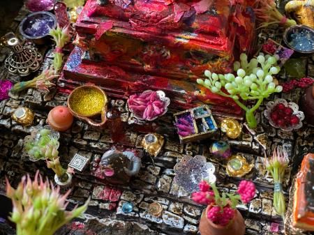 The Blood Stupa Geode | Interior detail