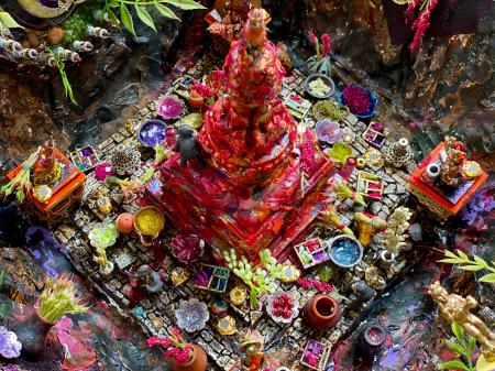 The Blood Stupa Geode  | Interior view