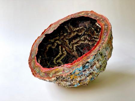 The Passchendaele Geode | Multimedia construction for floor or pedestal | 15" X 29" 