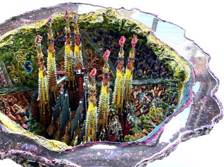 The Sagrada Familia Geode | 2018 | Multimedia construction for floor or pedestal | 24" X 32" 