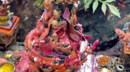 The Blood Stupa Geode | Interior detail