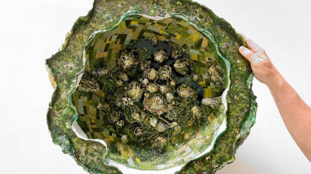 The Montserrat Geode | 2018 | Multimedia construction for floor or pedestal | 12" X 23" 