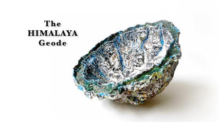 The Himalaya Geode |  Multimedia construction for floor or pedestal | 17" X 31"