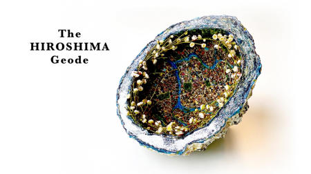 The Hiroshima Geode | Multimedia construction for floor or pedestal | 16" X 31" 