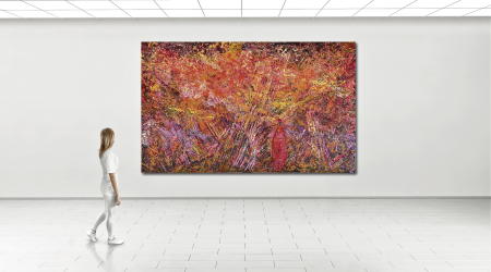 "Orange Alert" | Approximate unframed scale view.