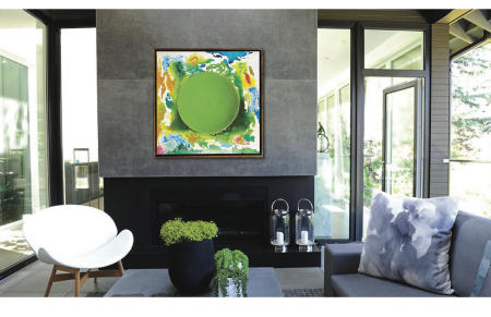 "The Light Green Host" | Approximate scale view with artist's frame