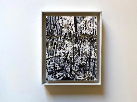 "First Snow" | Scale view with artist's frame