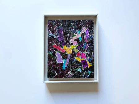 "Cortland Alley & Canal" | Scale view with artist's frame