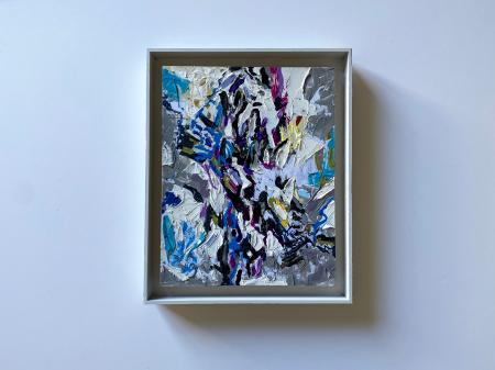 "Mulberry & Broom " | Scale view with artist's frame