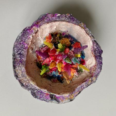 Tiny Magic Rock Geode #1 | Ariel view.