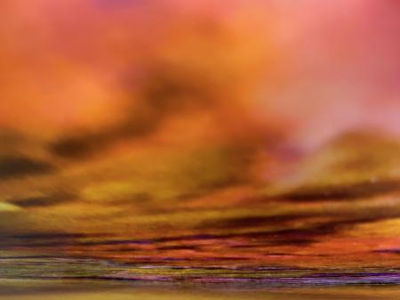 "8:05PM Over Sand Dollar Beach" | From the series, SKIES | Painting and photography combined on archival silver metal prints | edition of 5 | sizes variable.
